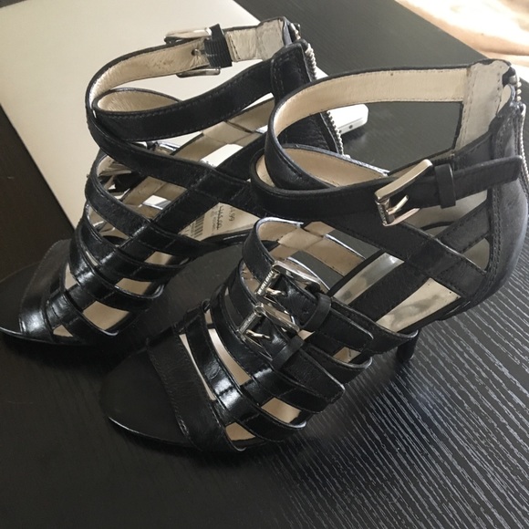 Michael Kors Black Cage Heels - Picture 1 of 5